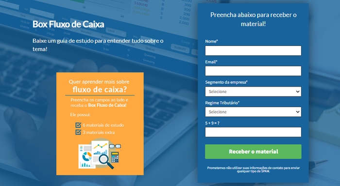 Landing page do Flua